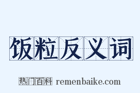 饭粒反义词是什么意思的图片